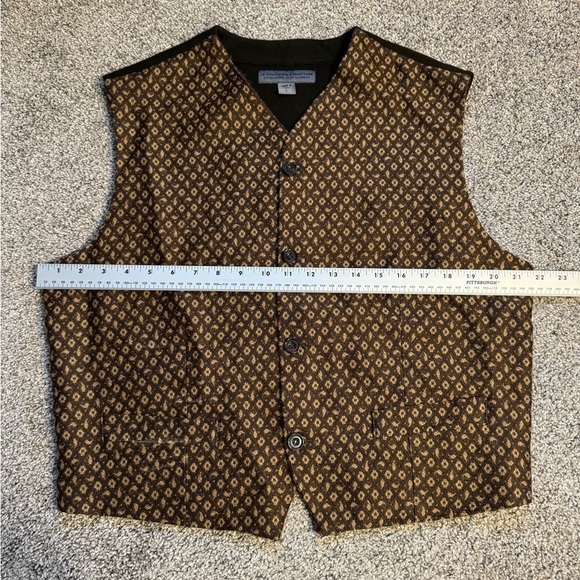 Le Collezioni Structure Vest Men’s Sz L Brown Wool Blend Made In Italy Formal - Picture 7 of 10